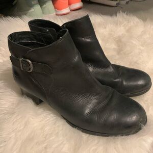 Born Black Booties With Buckles Size 8 1/2